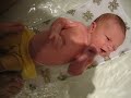 First Bath in a Tub