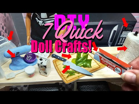 DIY 7 Quick Kitchen Doll Crafts