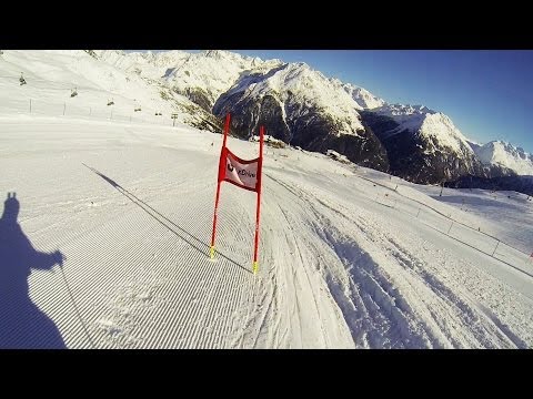 Видео спуска на лыжах на горнолыжном курорте Австрии