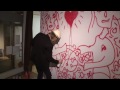 Paul Kostabi stopped by the Grey Art Gallery (140 West Fourth St., Williamsport, PA) before his opening this Thursday, February 2, 2012 to paint a mural for the front window. See the painting come to life before your eyes. Music by Damn Kids. They will be playing the Bullfrog Brewery after the opening starting at 10:00 PM. www.greyartgallery.com