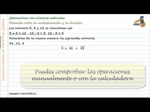 Vídeos Educativos.,Vídeos:Relación multiplicar / dividir 1