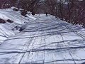 Skiing down Big River Fire Track