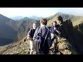 Crib Goch - Andy, Eamon, Ben and Zag. Final snack break before the deadly traverse.