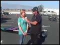 Junior dragster racer in her new Visions Race Car