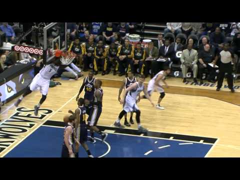 Ricky Rubio's Behind-the-Back Dish to Dieng for the Dunk
