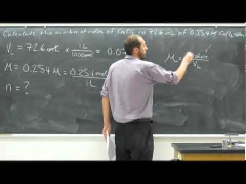 how to determine number of moles