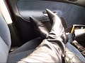 High heeled boots in car High heeled boots in car