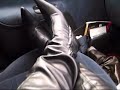 high heeled boots in car