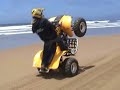 girl doing wheelies