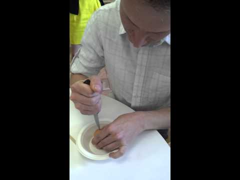 how to drain egg shells