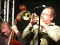 band from sweden: jesper albrektsson (tp, voc), niklas carlsson (tb, voc), per bach (db), olof skoog (ts, cl, voc), johan horner (dr), anders was�n (bjo). filmed on 08-09-07 at 20th jazz days 2007 gelsenkirchen (germany).
the second line jazzband was formed in 1989 and since then has established a position as one of the most popular traditional jazzbands in europe. original improvisations and arrangements and a tremendous intensity in their playing have given them oppurtunities to perform at many jazz clubs and festivals, on tv and radio in, for example, england, germany, holland, scotland, northern ireland, finland, denmark, norway and, of course, sweden.
    many prominent musicians have guested the band over the years such as antti sarpila, lillian boutt� and orange kellin. their unique style comes from their widely differing musical backgrounds but above all it is the new orleans revival style which gives them the greatest inspiration and is the kind of music they specialize in. they do  best to keep the new orleans music alive.
for more informations look at www.secondlinejazzband.com