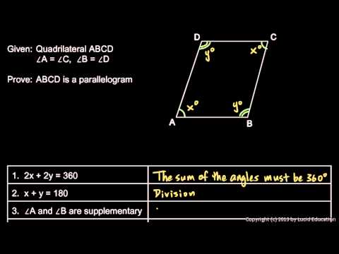 how to prove opposite angles of parallelogram are equal