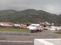 Aterragem de ATR 72-500 na Ilha do Corvo Aterragem de ATR 72-500 na Ilha do Corvo