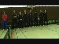 Begr��ung, Mannschaftsvorstellung und Zuschauer TTC Elz