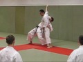 Yamaguchi-sensei demonstrates takedown with shoulderrotation