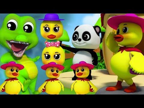 Fünf kleine Enten | Deutsch Kinderlied | Kinderreim für Kinder | Baby Bao Panda | Five Little Ducks