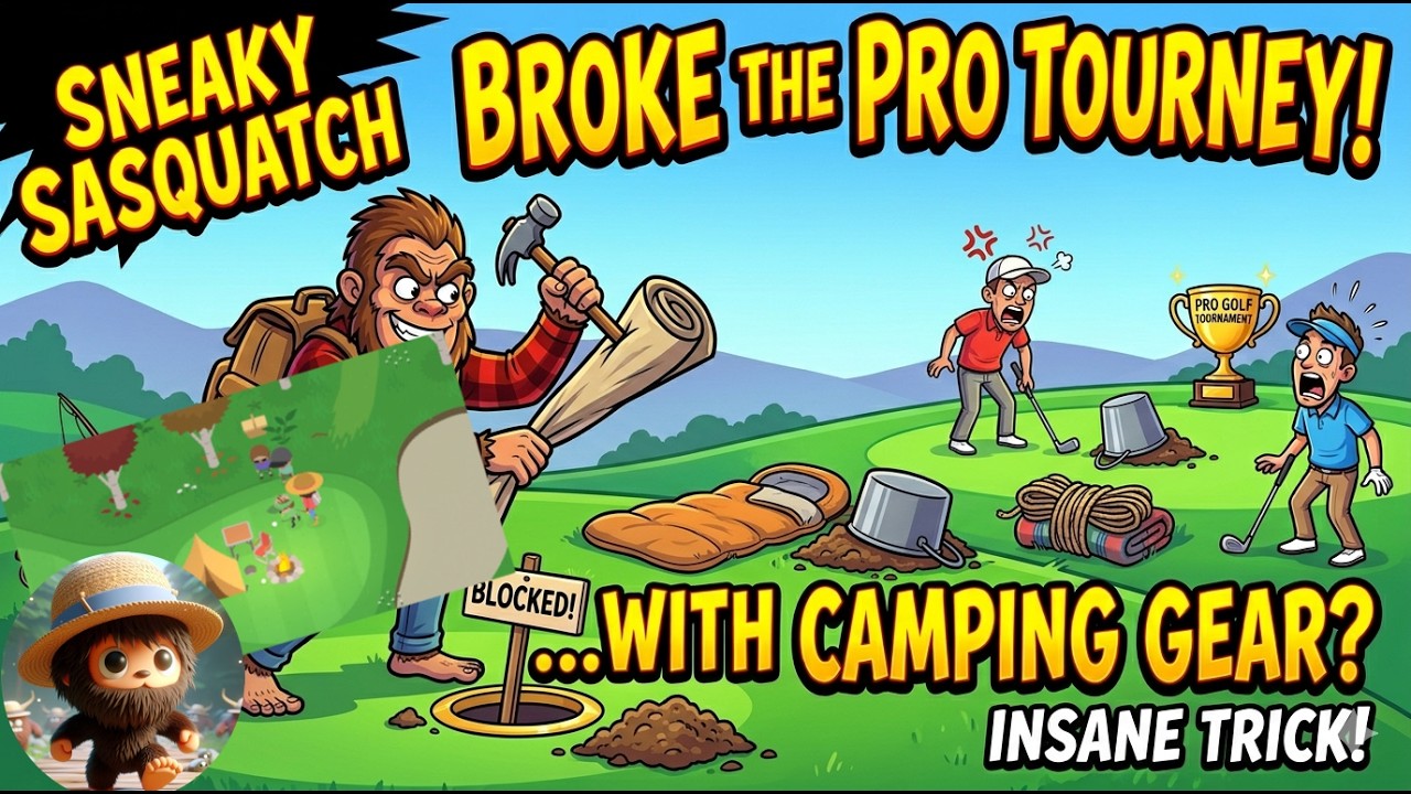 Sneaky Sasquatch: How to Win the Pro Golf Tournament EASILY (Camping Trick)
