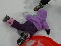 Audrey and the sledding