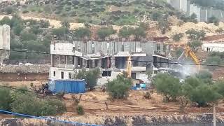 الاحتلال يهدم مبان سكنية في منطقة بئر عونة غرب بيت لحم