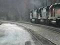 NS train at Lancing, TN. stopping