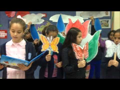 איצטבא - שלושת הפרפרים, מאת: תלמידי כיתה ד' בבית ספר יסודי אלבאטן - אום אלפחם המורה סוכיינה כבהא.