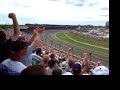 danica patrick takes the lead during a restart with ten laps to go in the 2005 indianapolis 500