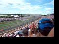 danica patrick takes the lead during a restart with ten laps to go in the 2005 indianapolis 500