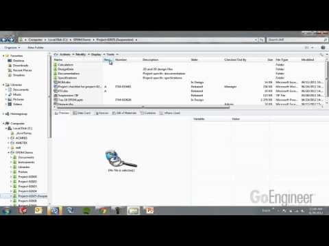 PDM - Learn how to keep your project organized and on-schedule using SolidWorks Enterprise PDM. Track and manage 3D part files from SolidWorks, PDFs, Word and othe...