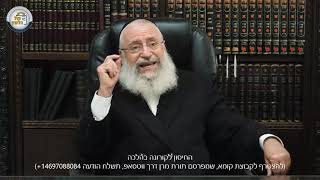 החיסון לקורונה בהלכה | שיעור מאת מרן הרב אשר וייס שליט”א