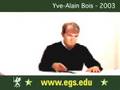 Yve-Alain Bois. European Graduate School Video 2003 6/7