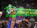 Andre Iguodala behind the glass from AI to reverse dunk