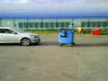 Bin football with an Astra
