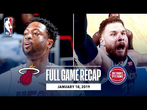 Video: Full Game Recap: Heat vs Pistons | Dwyane Wade's Last Game In Detroit