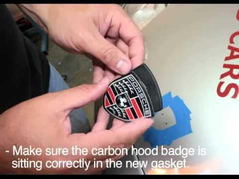 Porsche 911, 993, 996, 997 & 987 Boxster Cayman Hood Crest Badge Installation by MAcarbon