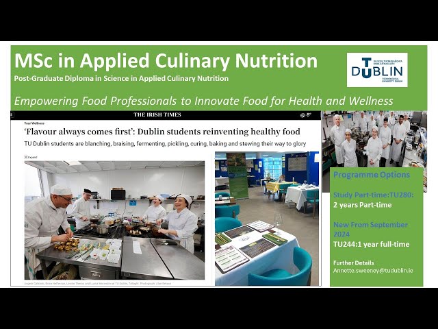 Applied Culinary Nutrition - TU244 - Tallaght
