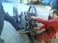 Starting the Crossley engine Starting the Crossley engine