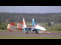 SU-27UB Tailslide & Flares Firing at Lentäjien Juhannus 2008