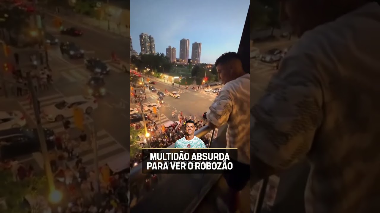 O CR7 É MUITO QUERIDO! OLHA A MULTIDÃO QUE FOI ATÉ A PORTA DO HOTEL #shorts
