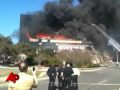 Raw Video: Towering Flames After Plane Hits IRS