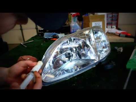 How to repair a headlight with moisture/water in it!