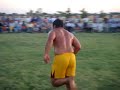 Junni jumps over and jukes past stopper