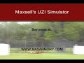 k-9 officer trains his dog with maxsell's uzi simulator.