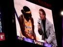 l.a. sparks' marie ferdinand-harris is interviewed by ktlk's larry burnett after the sparks 98-93 victory over the connecticut sun on 06-13-08 at staples center.