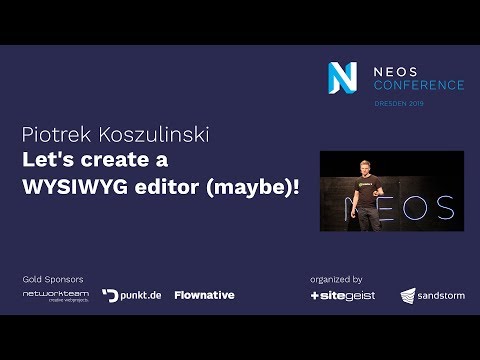 Piotrek Koszulinski – Let's create a WYSIWYG editor (maybe)!
