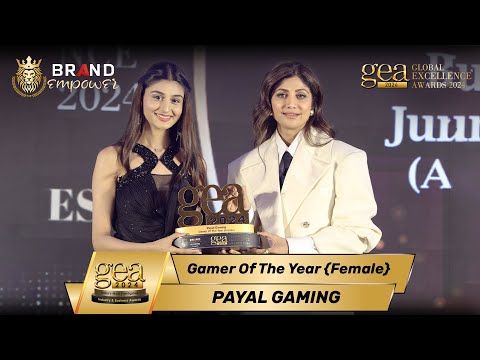 Payal Gaming wins GEA 2024 | Global Excellence Awards 2024 by Brand Empower