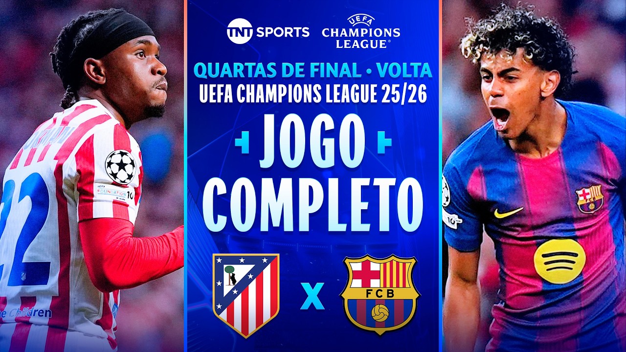 Atlético De Madrid 1X2 Barcelona | Jogo Completo | Quartas De Final | Champions League 2025/26