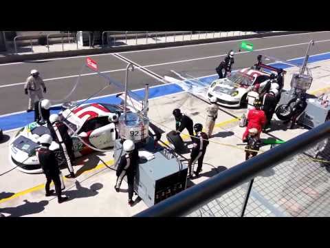 Porsche on fire in pit @ World Endurance Championship, COTA 2013, FULL PIT STOP HD