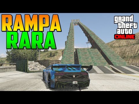 MEGA RAMPA RARA!!! LOL?! - Gameplay GTA 5 Online Funny Moments (Carrera GTA V PS4)
