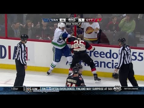 neil - Tom Sestito vs Chris Neil from the Vancouver Canucks at Ottawa Senators game on Nov 28, 2013. via http://www.hockeyfights.com.