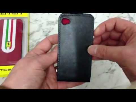 Apple iPhone 4 4S Genuine Ferrari Leather Flip Case Review